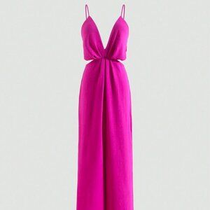 NWOT Hot Pink Cut out Cami Jumpsuit